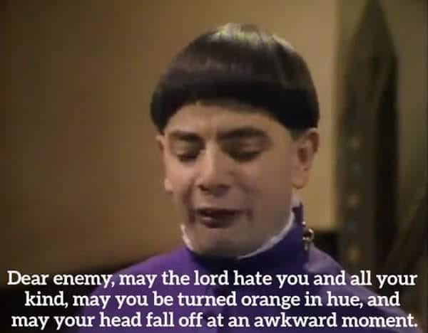 Blackadder orange in hue