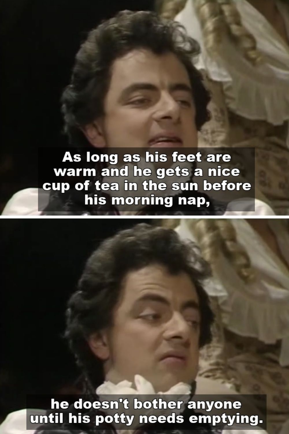 Blackadder talking about politics in Dish and Dishonesty
