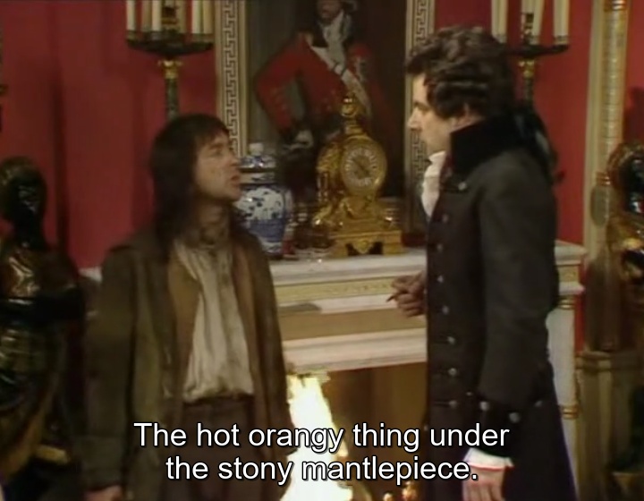 Hot orangey thing under the mantlepiece