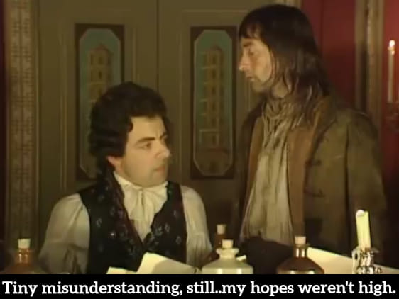 Blackadder a tiny misunderstanding