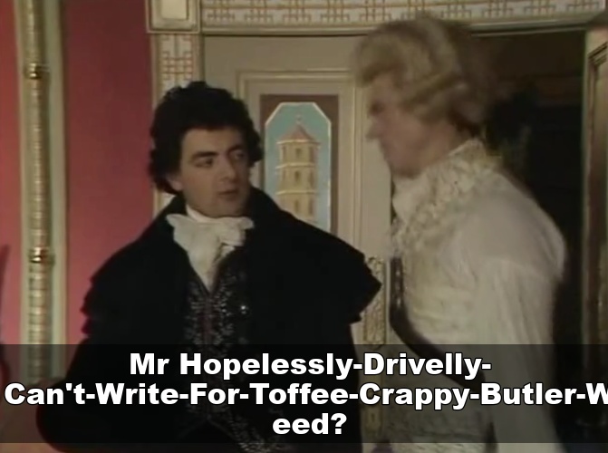 Can't write for toffee