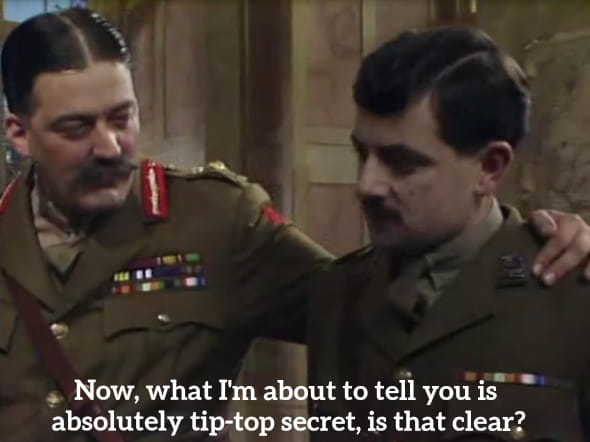 Tip-Top secret in Blackadder
