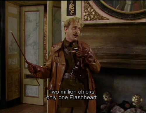 Rik Mayall as Flash in Blackadder