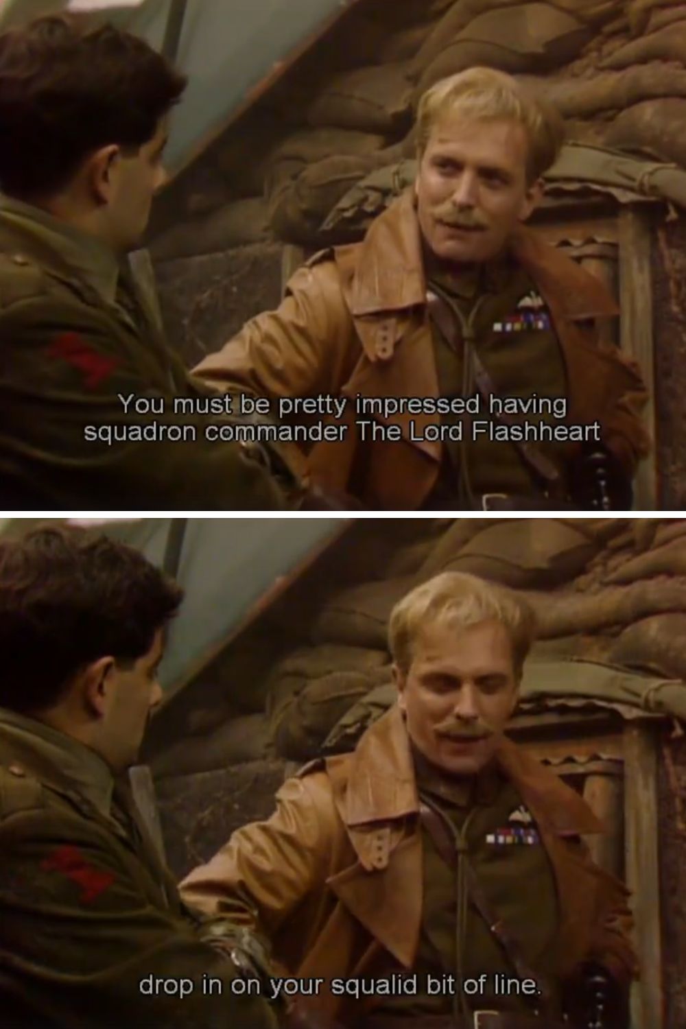 Squadron Commander The Lord Flashheart from Blackadder Private Plane