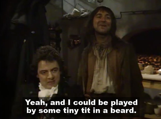 Baldrick in Blackadder the Third Dual and Duality
