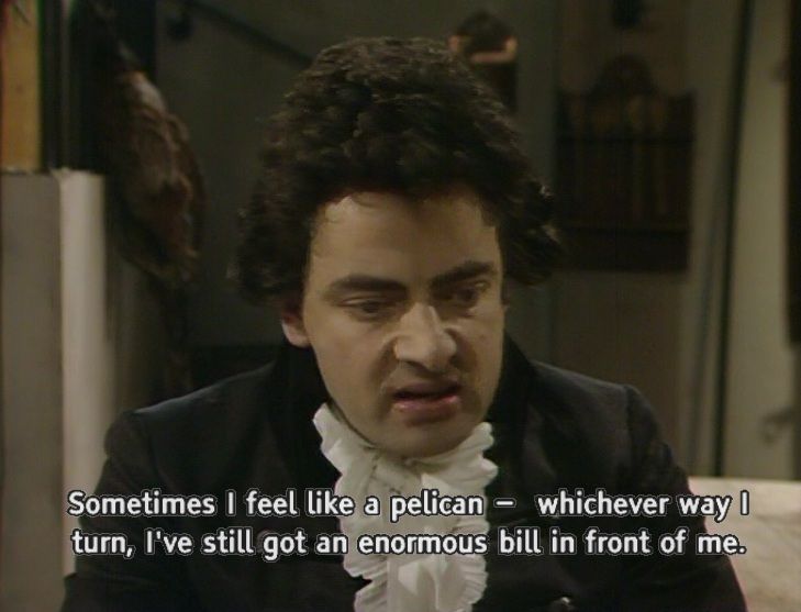 Blackadder pelican quote