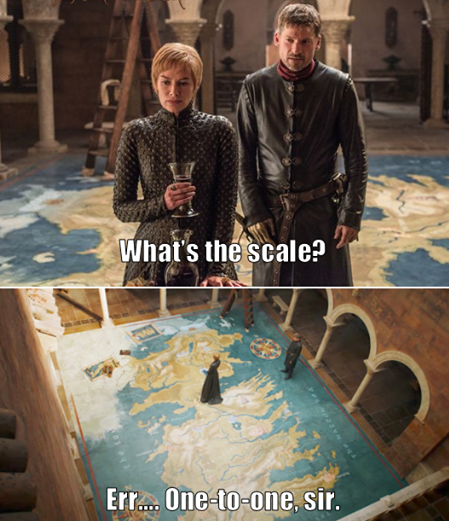 Whats the scale? A Game of Black and Adder