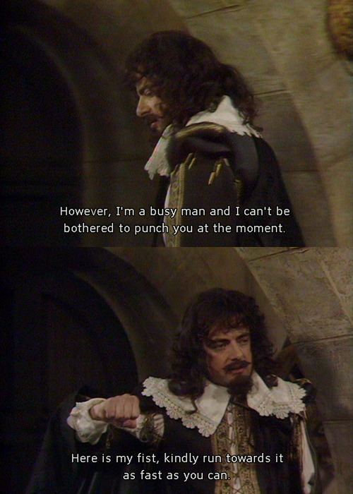 Blackadder quote from the Cavalier Years