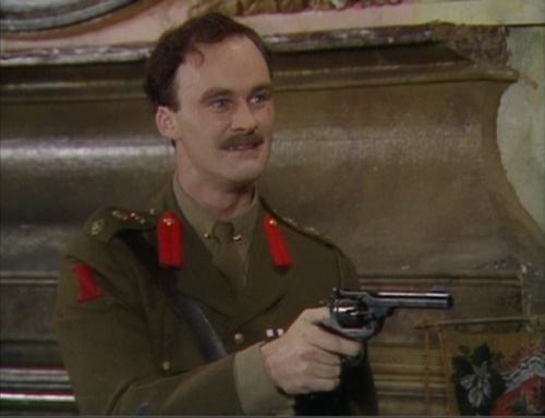 Captain Darling from Blackadder in a rare show of bravery