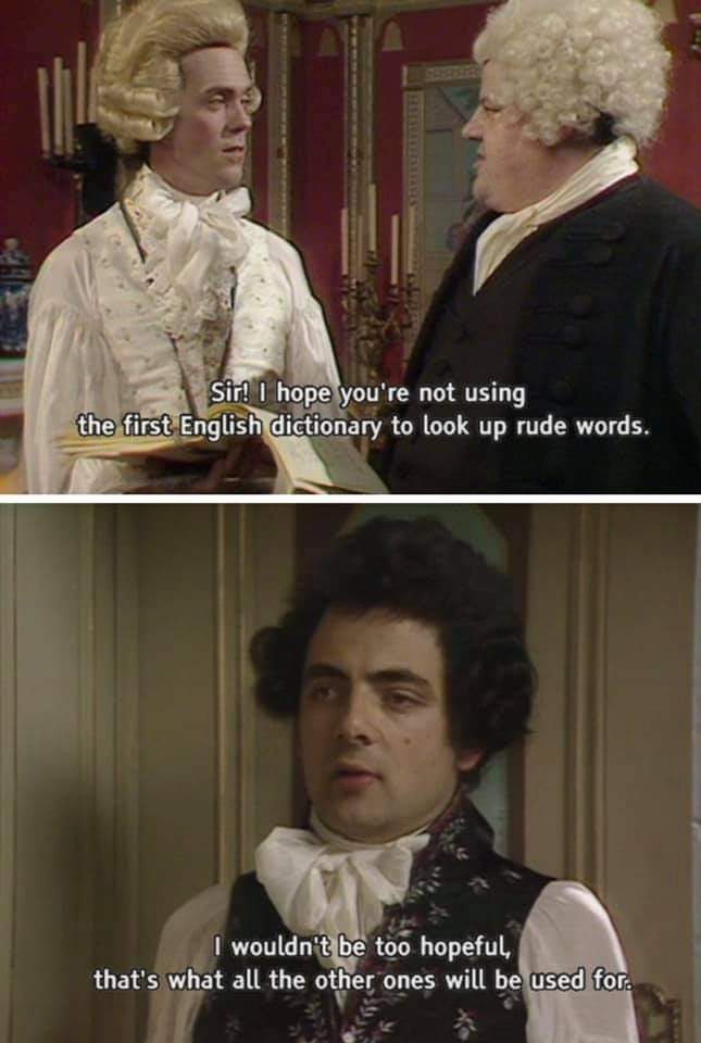 Blackadder dictionary episode with Robbie Coltrane