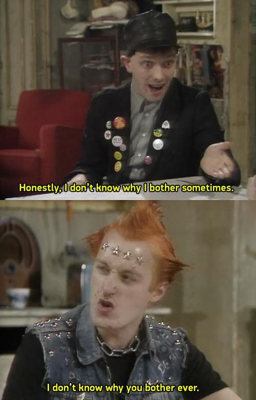 Vyvyan talking to Rick