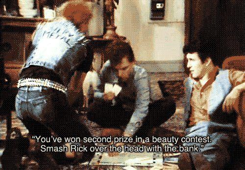 Vyvyan playing monopoly